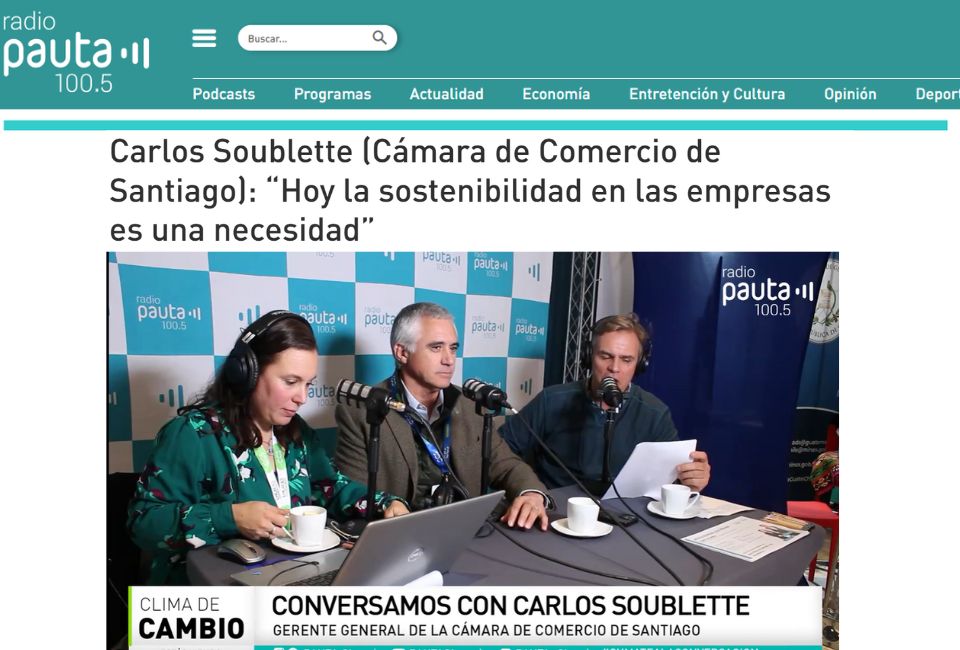 Carlos Soublette (Cámara de Comercio de Santiago):”Hoy la sostenibilidad en las empresas es una necesidad”