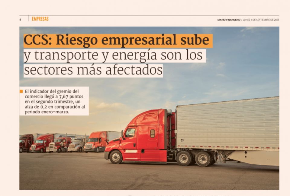 CCS: Riesgo empresarial sube y transporte y energía son los sectores más afectados